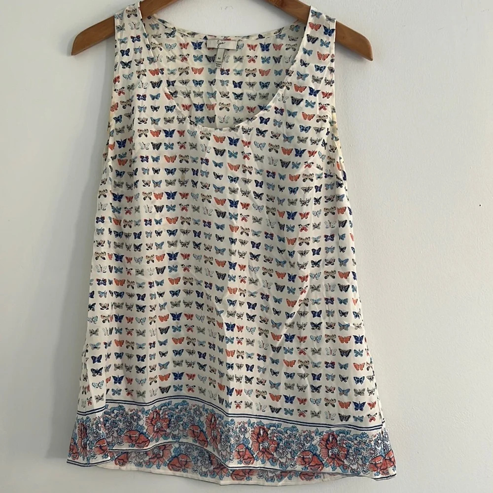 Joie Multicolor Butterfly Print Blouse